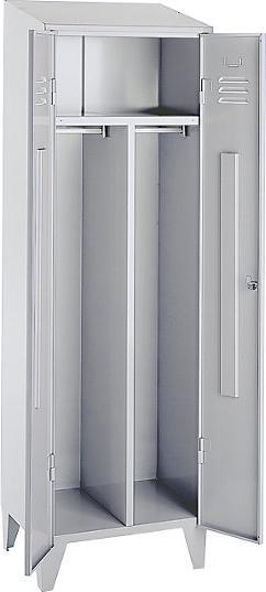 Actual product image Wolf Steel locker with stud feet, compartments cabinet height (120 cm, 185 cm)