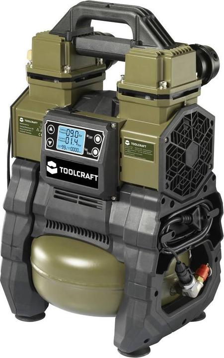 Actual product image Toolcraft Air compressor 12 VDC, 18 VDC/ 230 VAC 9 bar (9 bar, 5 l)