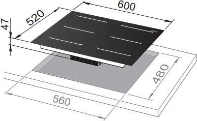 Actual product image De'Longhi De?Longhi SLI 604 hob Black Built-in 60 cm Induction hob 4 Cooker(s)