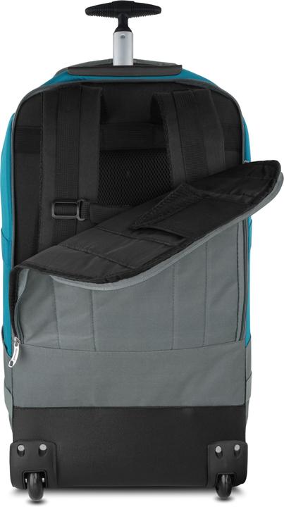 Immagine prodotto Normani Reisetasche „Melano“ mit Rucksackfunktion und Regenüberzug Grau/Petrol (60 l, M (50 - 90l))