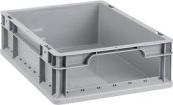 Produktbild Allit Aufbewahrungsbox ProfiPlus EuroStore L422 grau Eurobox aus PP auf der Frontseite