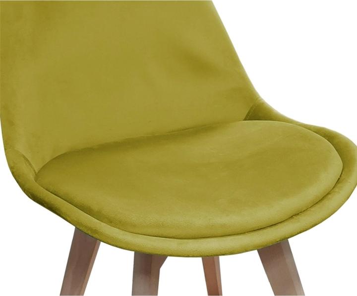 Actual product image HTI-Living Esszimmerstuhl Samt 4er Set Atlanta Curry