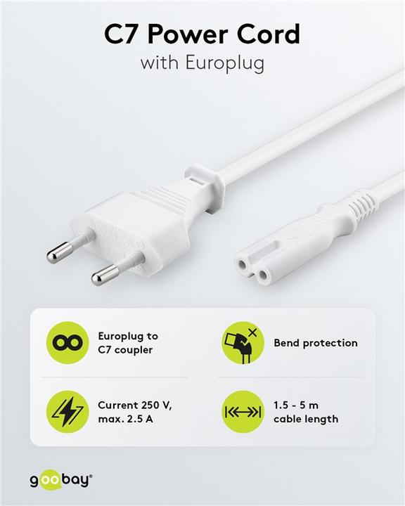 Image du produit Goobay Câble de connexion Euro (5 m)