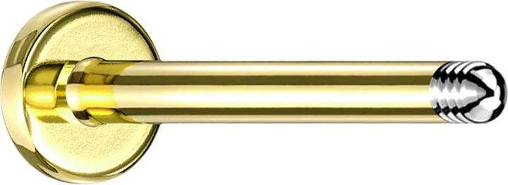 Star Piercing Micro Labret-Stab vergoldet (Chirurgenstahl 316L)