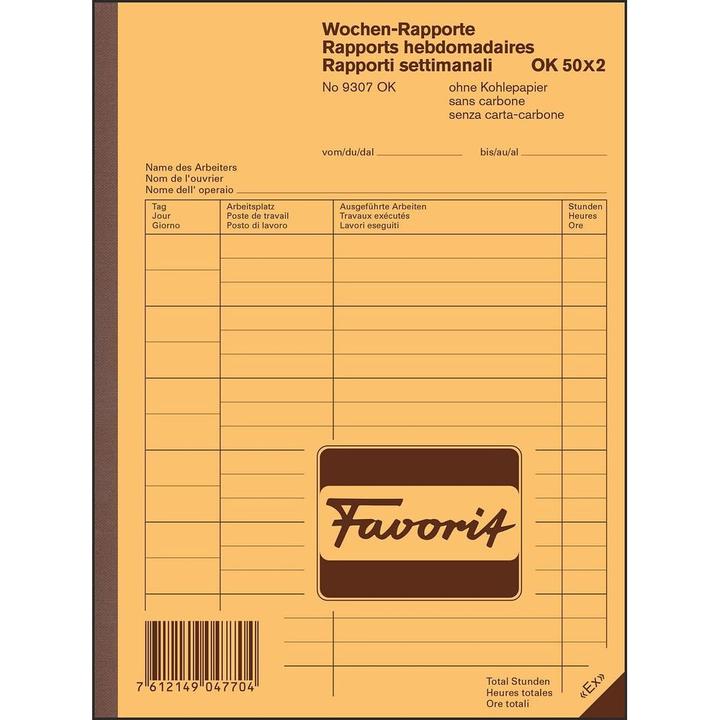 Produktbild Favorit Wochen Rapport (100 x)