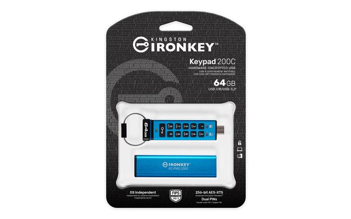 Actual product image Kingston IronKey Keypad 200C (64 GB, USB 3.2)