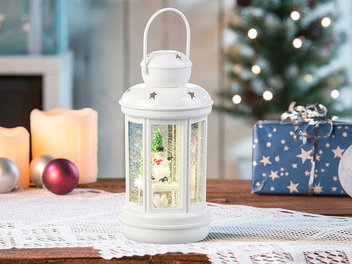Immagine prodotto Infactory Lanterna LED con turbinio di neve e pupazzo di neve decorativo (1 x)