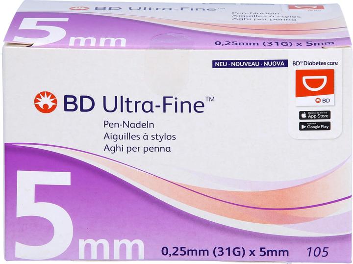 Immagine prodotto BD Pen Nadel 31G 0.25x5mm (Aghi a penna + aghi monouso)