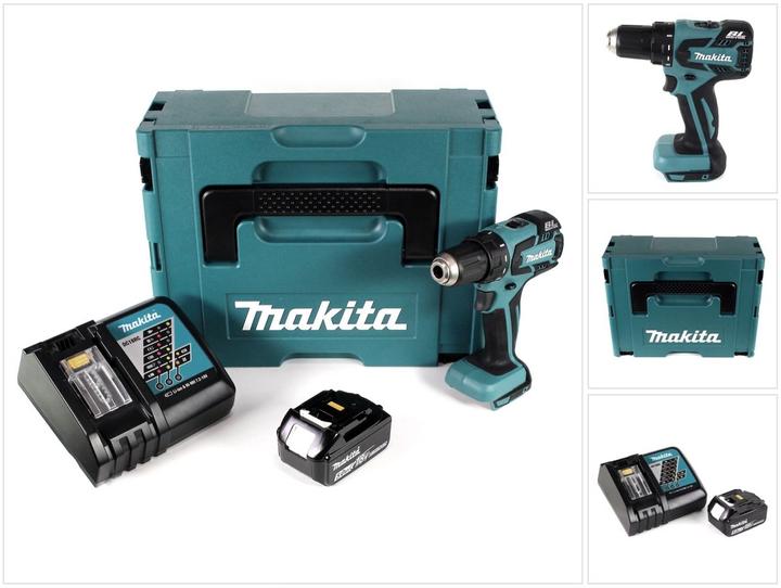 Image du produit Makita DDF 459 RT1J Perceuse-visseuse sans fil 18V 45Nm + Coffret de transport Makpac + 1x Batterie (Fonctionnement sur batterie)