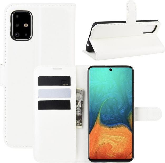 Actual product image MU Classic Litchi Leather Bookcover Series (Samsung Galaxy A71)