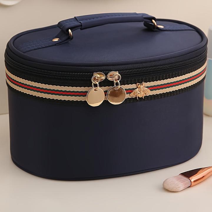 Only-Bags.Store Wasserdichte Nylon-Kosmetiktasche mit grossem Fassungsvermögen, tragbarer Reise-Makeup-Organisator