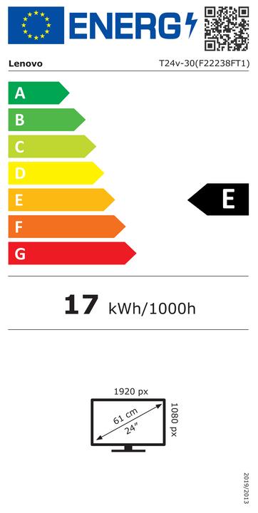 Energy Label Lenovo ThinkVision T24v-30 (1920 x 1080 pixels, 23.80")