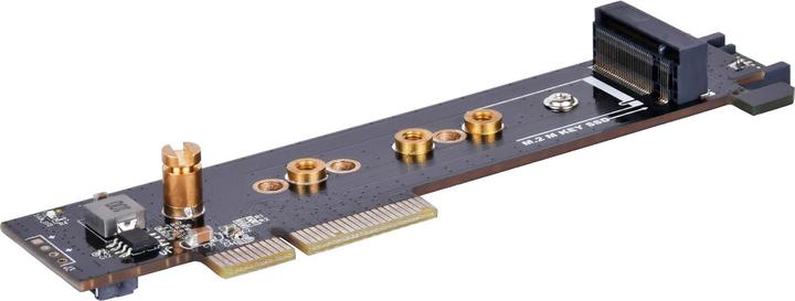 Productafbeelding Silverstone SST-ECM28 - 1x NVMe + 1x SATA M.2 SSD naar PCI-E x4 1U adapterkaart