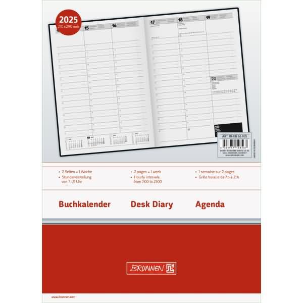 Produktbild Buchkalender Modell 781 (2025) (A4, Französisch, Englisch, Italienisch, Deutsch)
