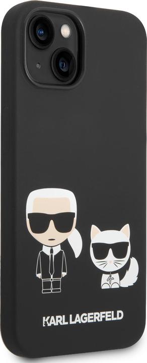 Actual product image Karl Lagerfeld Hard Cover Silicone Karl and Choupette Magsafe Black, for iPhone 14, KLHMP14SSSKCK (Apple iPhone 14)