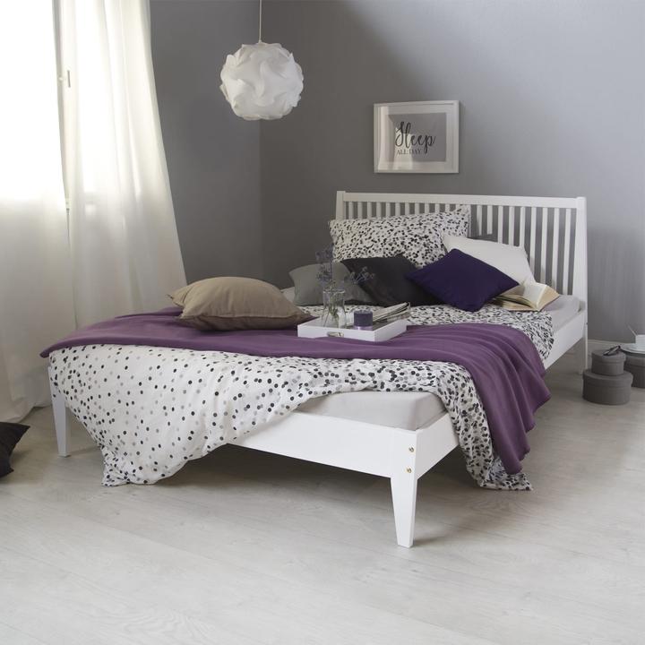Immagine prodotto Jamb Letto matrimoniale in legno 140x200cm pino bianco (140 x 200 cm)