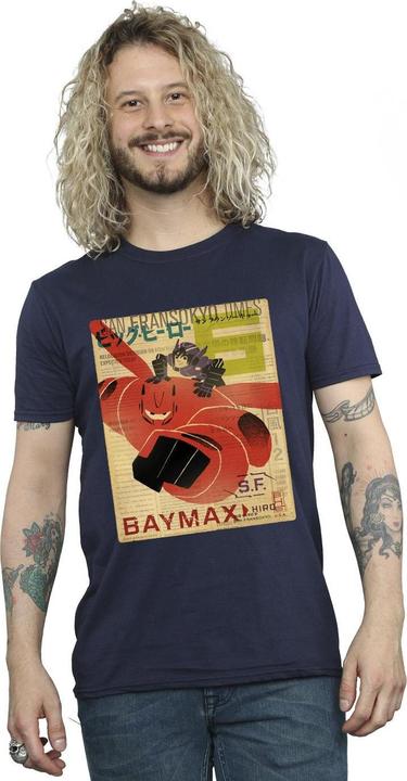 Image du produit Disney - T-shirt BIG HERO BAYMAX FLYING BAYMAX NEWSPAPER - Homme (XL)
