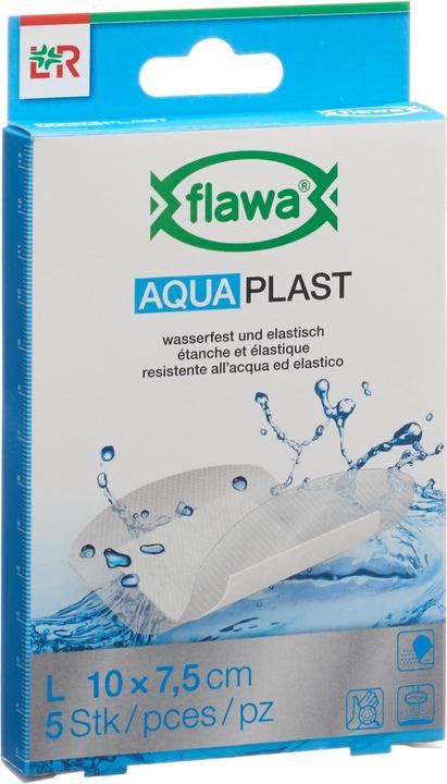 Produktbild Flawa Aqua Plast Pflasterstrips 7.5x10cm wasserfest (5 x)