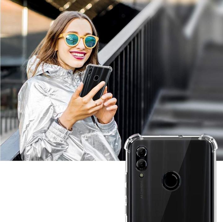 Actual product image Screenguard Huawei P Smart 2019 Cover Crystal Soft Airbag Bumper (Huawei P Smart (2019))