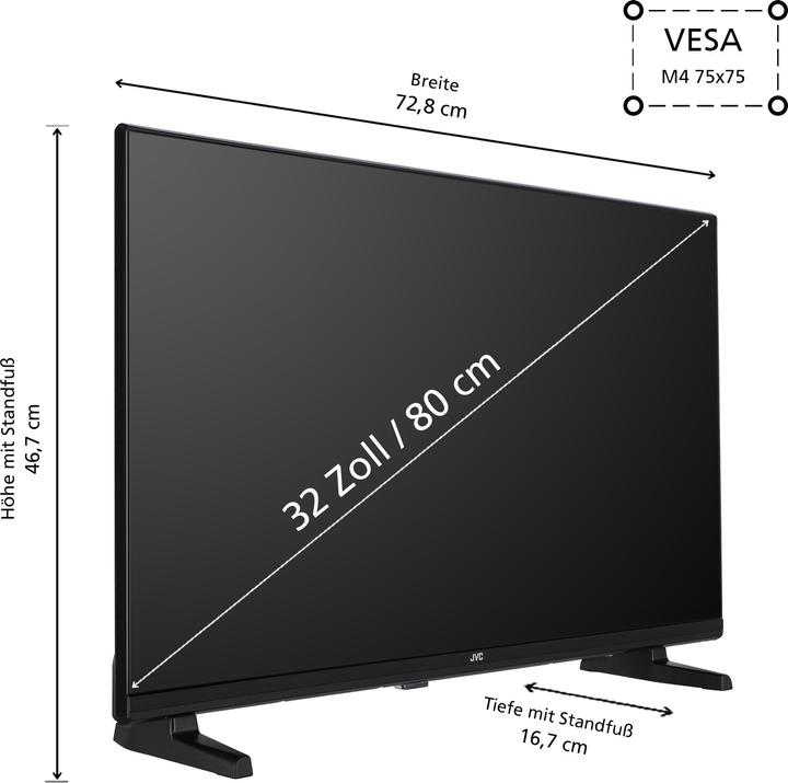 Image du produit JVC LT-32VF5356 LED-TV FHD SMART TIVO (32", LCD, Full HD, 2024)