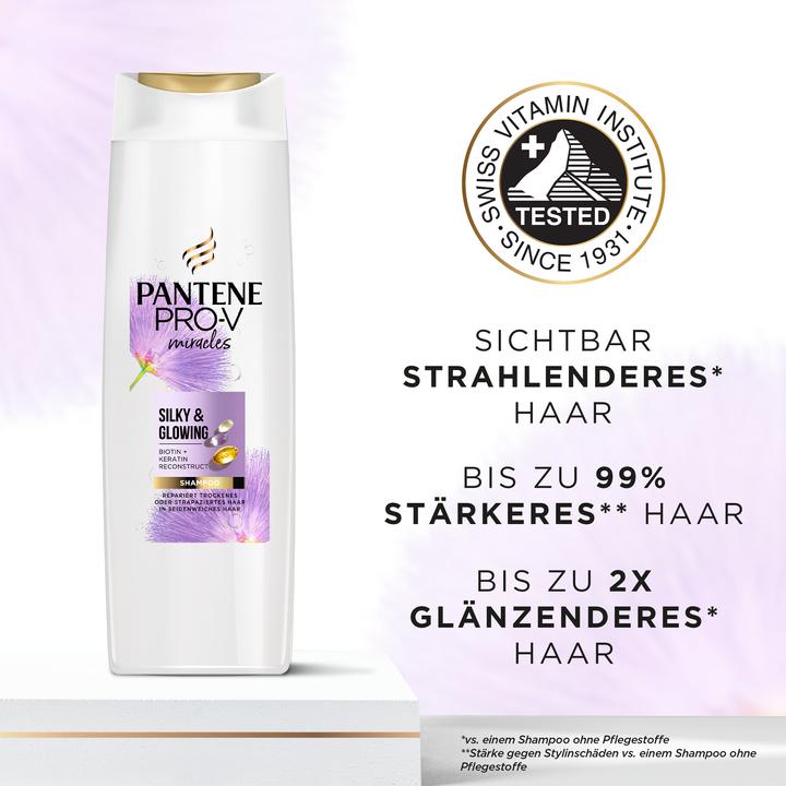 Actual product image Pantene Silky & Glowing (250 ml, Liquid shampoo)