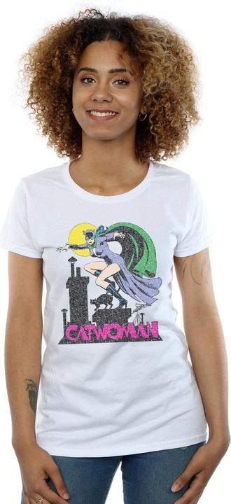 Actual product image Womens/Ladies Catwoman Crackle Logo Cotton T-Shirt (XL)