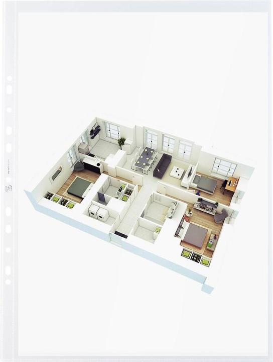 Produktbild Bantex Plastlommer Elba A3 PP 0,12mm højformat - (25 stk.) (A3, 25 x)