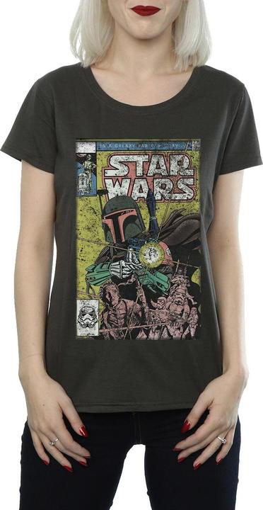 Actual product image Star Wars Womens/Ladies Boba Fett Comic Cotton T-Shirt (L)