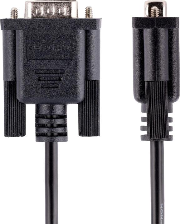Produktbild StarTech com 9FMNM-3M-RS232-CABLE, Schwarz, 3 m, DB-9, DB-9, Männlich, Weiblich (3 m)