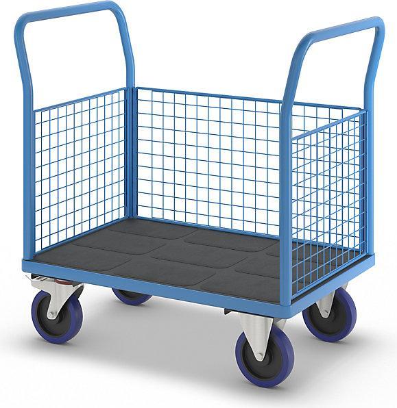 Produktbild eurokraft pro Plattformwagen mit Gitterwänden (500 kg)