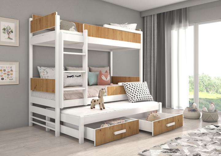 Immagine prodotto ADRK Furniture Letto a castello triplo QUEEN 200x90 (200cm x 90cm)
