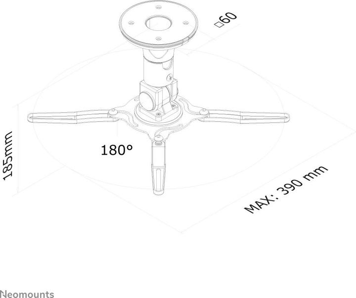 Actual product image Neomounts Ceiling mount projector C-50 (Ceiling)