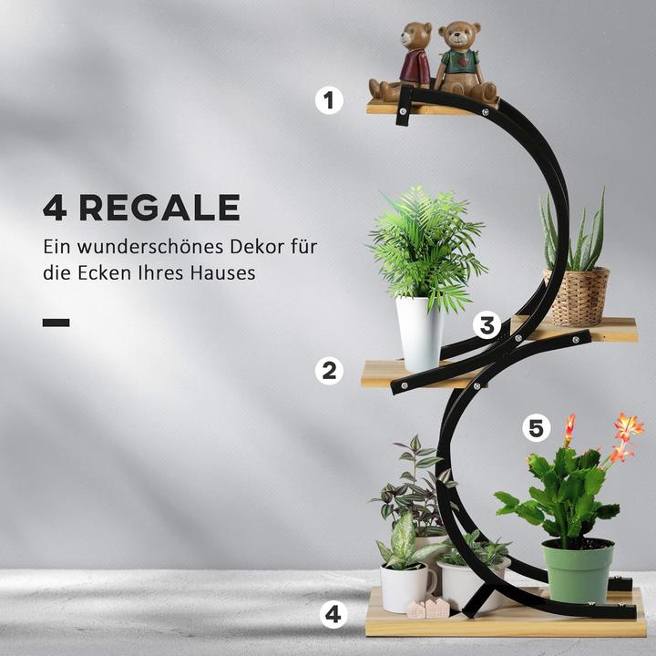 Actual product image Outsunny Pflanzenregal mit 4 Ebenen