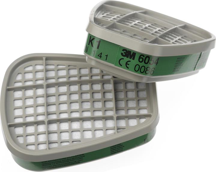 Actual product image 3M K1 6054 respirator ammonia filter (K1, 2 x)