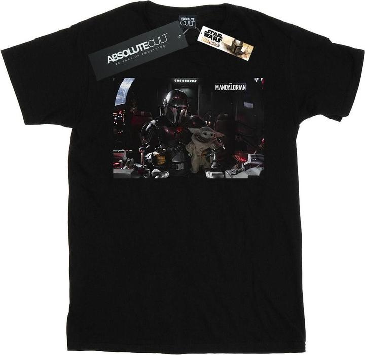 Actual product image Star Wars Mens The Mandalorian Mando And Co-Pilot T-Shirt (4XL)