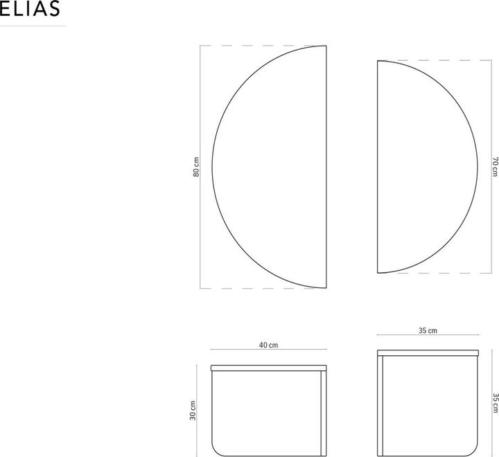 Actual product image Micadoni Coffee Table, "Elias", 75x80x35Made in Europe