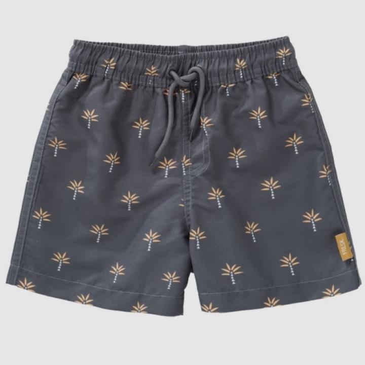 Fresk UV Badeshorts, Palmtree Steel Gray - 122-128 cm (122, 128, 125 C)