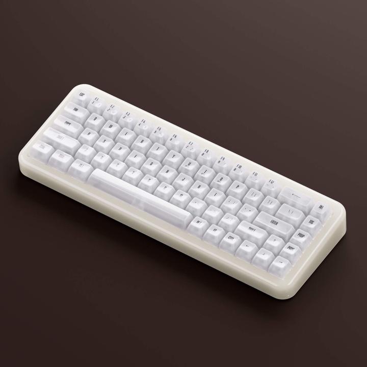 Produktbild Akko YU01 White Jade Gaming-Tastatur, RGB - 65%, V3 Piano Pro Switches (ISO) (US, Kabelgebunden, Kabellos)