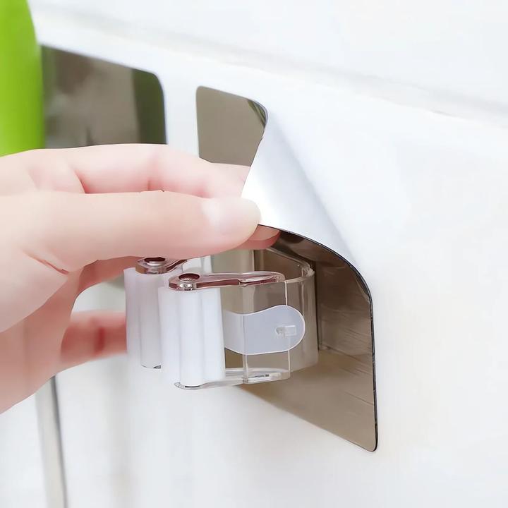 Produktbild König Design 1-10 Mop Besen Halter Selbstklebend Besenhalterung Kein Bohren Gerätehalter Wand (1 Stk.)