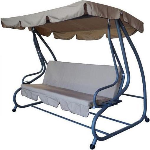 Actual product image Degamo Hollywood swing MIAMI 4-seater, grey / cream, with reclining function