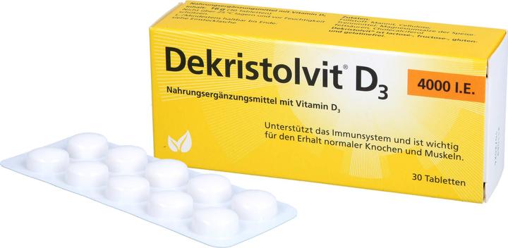Immagine prodotto Dekristolvit D3 4000 I.E. compresse, 30 compresse (30 Pezzo/i, Pillole)