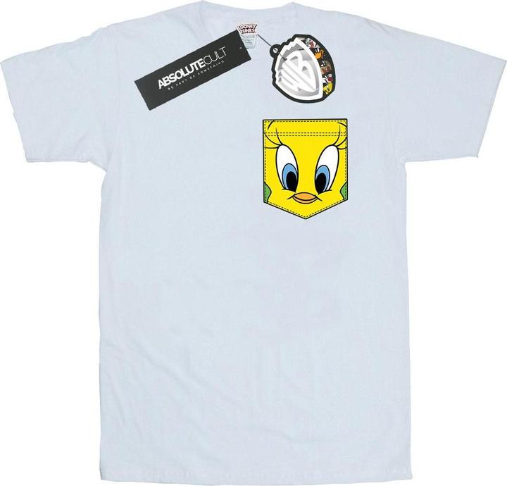 Immagine prodotto Looney Tunes Tweety Pie Face Faux Pocket Maglietta Uomo (XL)