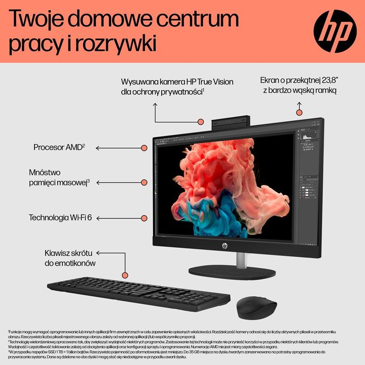 Actual product image HP AIO 24-cr0008nw Athlon Silver 7120U 23.8 FHD AG IPS 8GB DDR SSD5256 Radeon 610M Win11 2Y Shell Wh (AMD Athlon Silver 7120U, 8 GB, 256 GB)