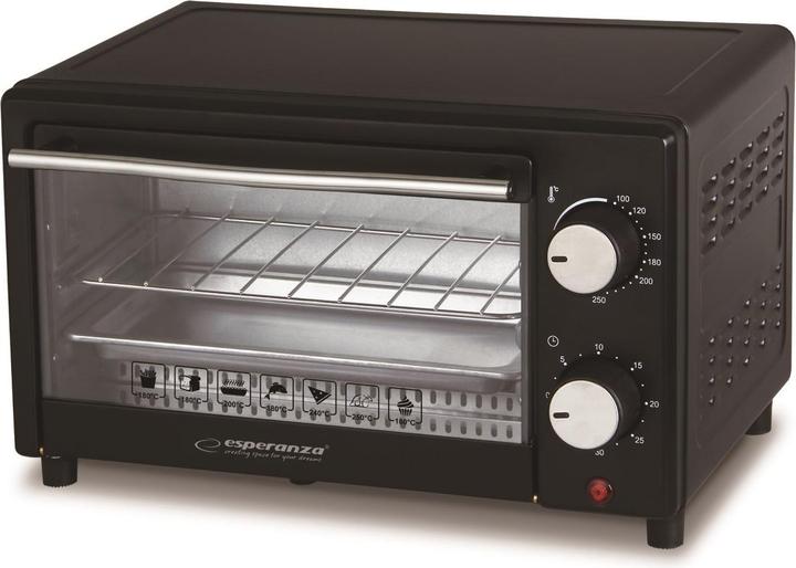 Esperanza EKO004 Four à griller 10 l 900 W noir Gril (Prise UE)