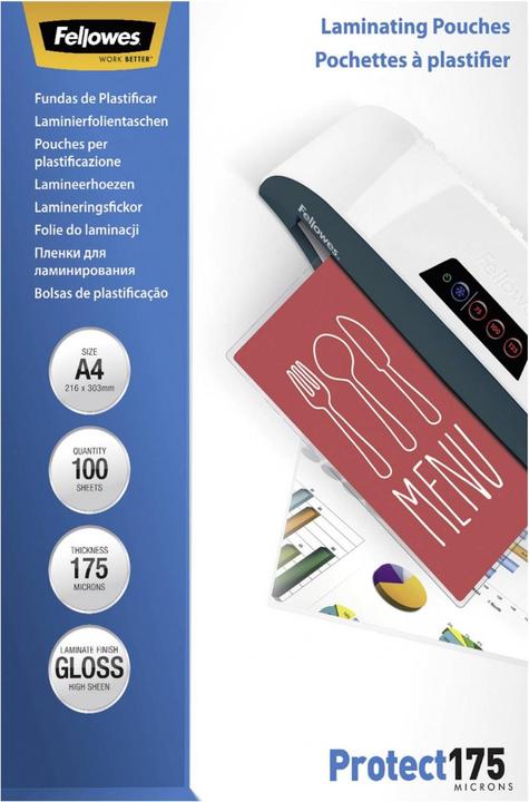 Actual product image Fellowes Protect 175 (A4, 100 Piece, 175 µm)