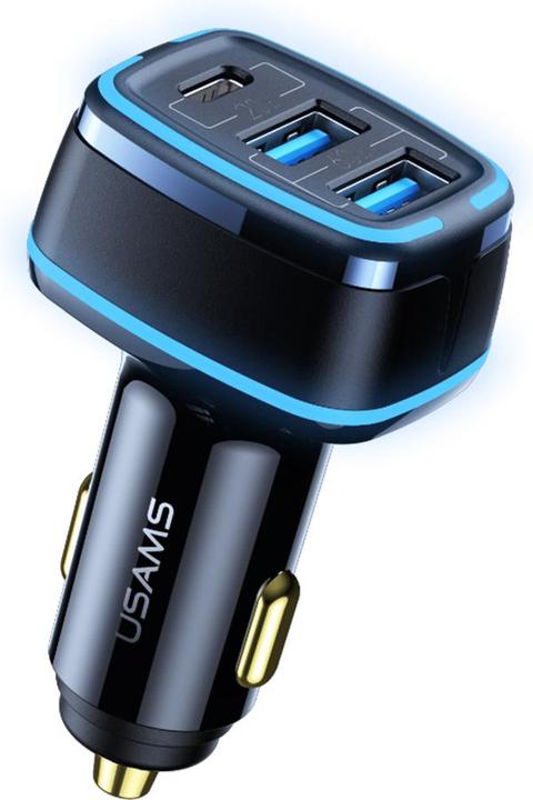 Usams 2xUSB+1xUSB-C C24 80W (solo testa) Ricarica rapida CC126TC01 (US-CC126)