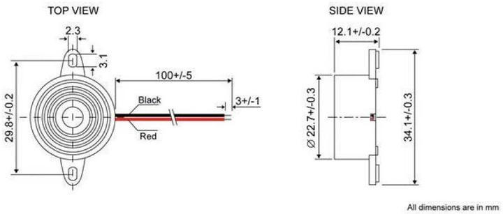 Immagine prodotto Velleman SV3N Cicalino subminiaturizzato 8-15Vdc (Vari)