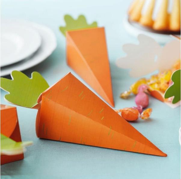 Produktbild Partydeco Osterbastelset Karottenschachtel 7.5 x 26.5 x 7.5 cm, Orange (6 x, 0.5 x 19 x 37 cm)