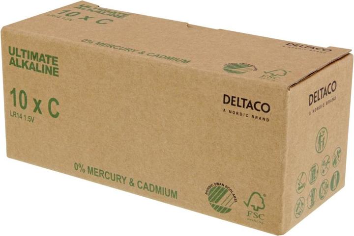 Produktbild Deltaco Ultimate Alkaline batteries, L (10 Stk., C)