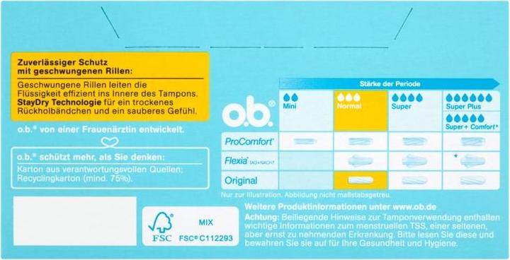Energy Label o.b. Pro Comfort Normal (32 x, Regular)